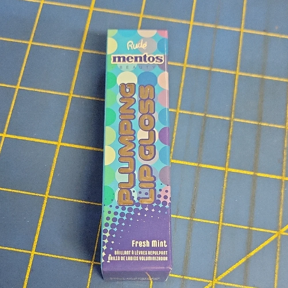 Rude Mentos Beauty Plumping Lip Gloss Fresh Mint New Tube In Box